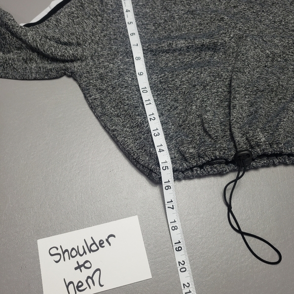 love ari gray speckle cropped sweater juniors size XL - Picture 10 of 11